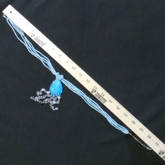 Shira LTD Necklace Earring Set 19"-21" W/ 5" Tear Drop Tassel 4" Earring Set - Picture 5 of 7